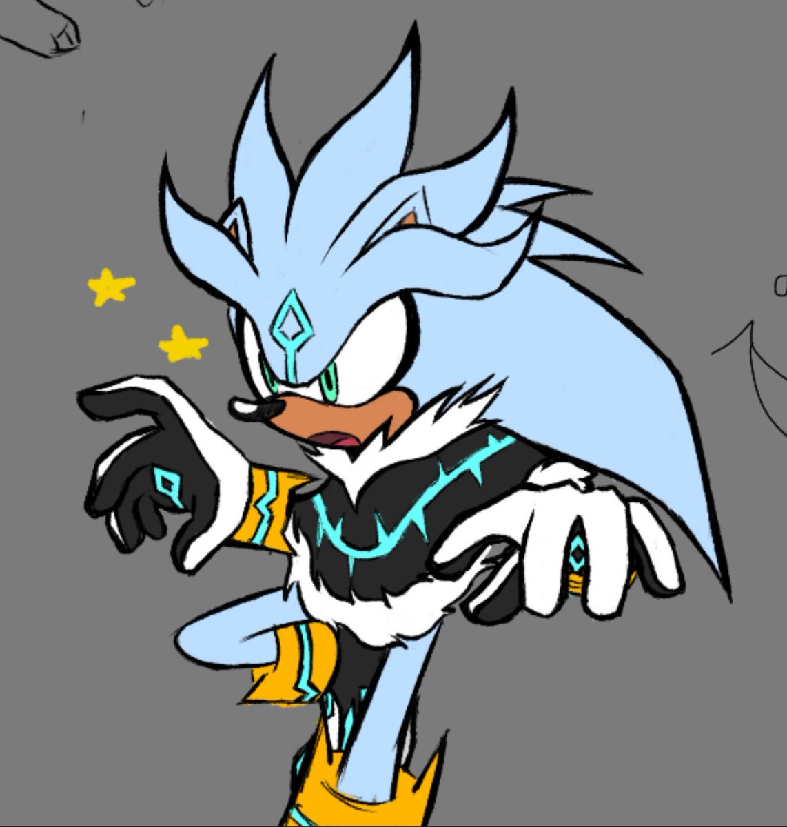 Ark_Brsh's tweet photo. Everybody seems to like him, so here you go!! More Argent!!! #Silverthehedgehog #Silverart https://t.co/OlbTIDWDZ1