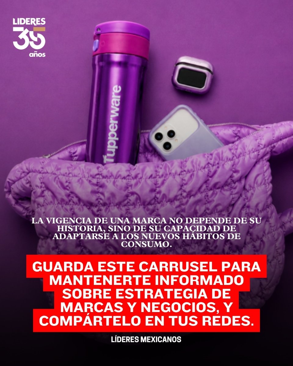 LideresMexicano's tweet photo. Su gran rescate: migrar velozmente al e-commerce, aliarse con el retail y conectar con la Gen Z en TikTok impulsando la sostenibilidad y el meal prep. Adaptarse a nuevos hábitos es sobrevivir. 📈
#Tupperware #Estrategia #LideresMexicanos https://t.co/d0dLtlXcRW