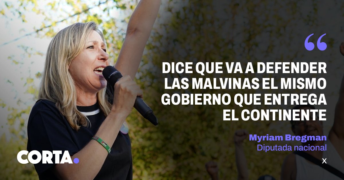 somoscorta's tweet photo. Myriam Bregman cuestionó el fallo de la Corte Suprema que habilita la venta de tierras sin límites a extranjeros: "Son todos cómplices de la entrega".

https://t.co/ASi4qayayS https://t.co/l3K4zkAaFI