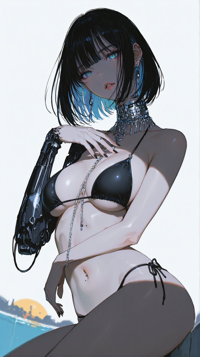 daimajinart's tweet photo. Original > Pose + Style change 
using Tsubaki 3 on @PixAI_Official 

Prompt in reply.

#Pixai #Tsubaki3