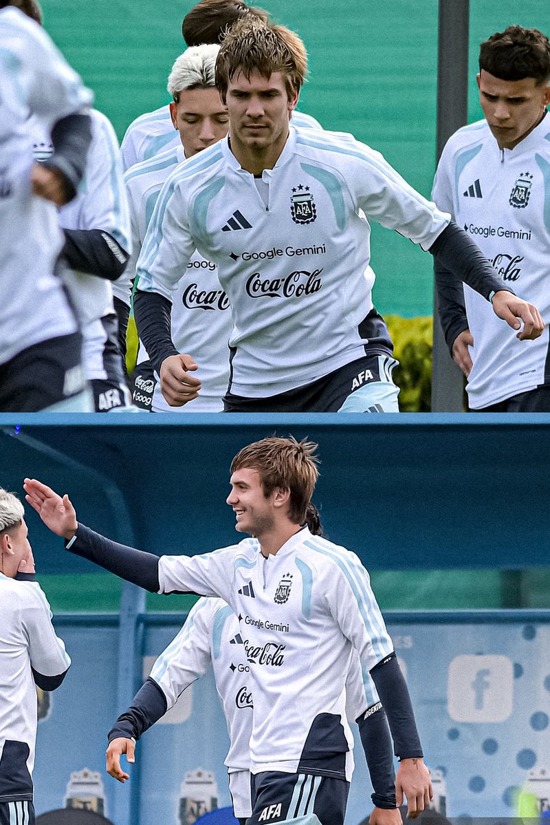 MastantuonoArg's tweet photo. 🇦🇷 Un poco de Franco Mastantuono en el entrenamiento de hoy.

📸 Getty Images / Marcelo Endelli / Juan Mabromata https://t.co/5xDxdzzkfF