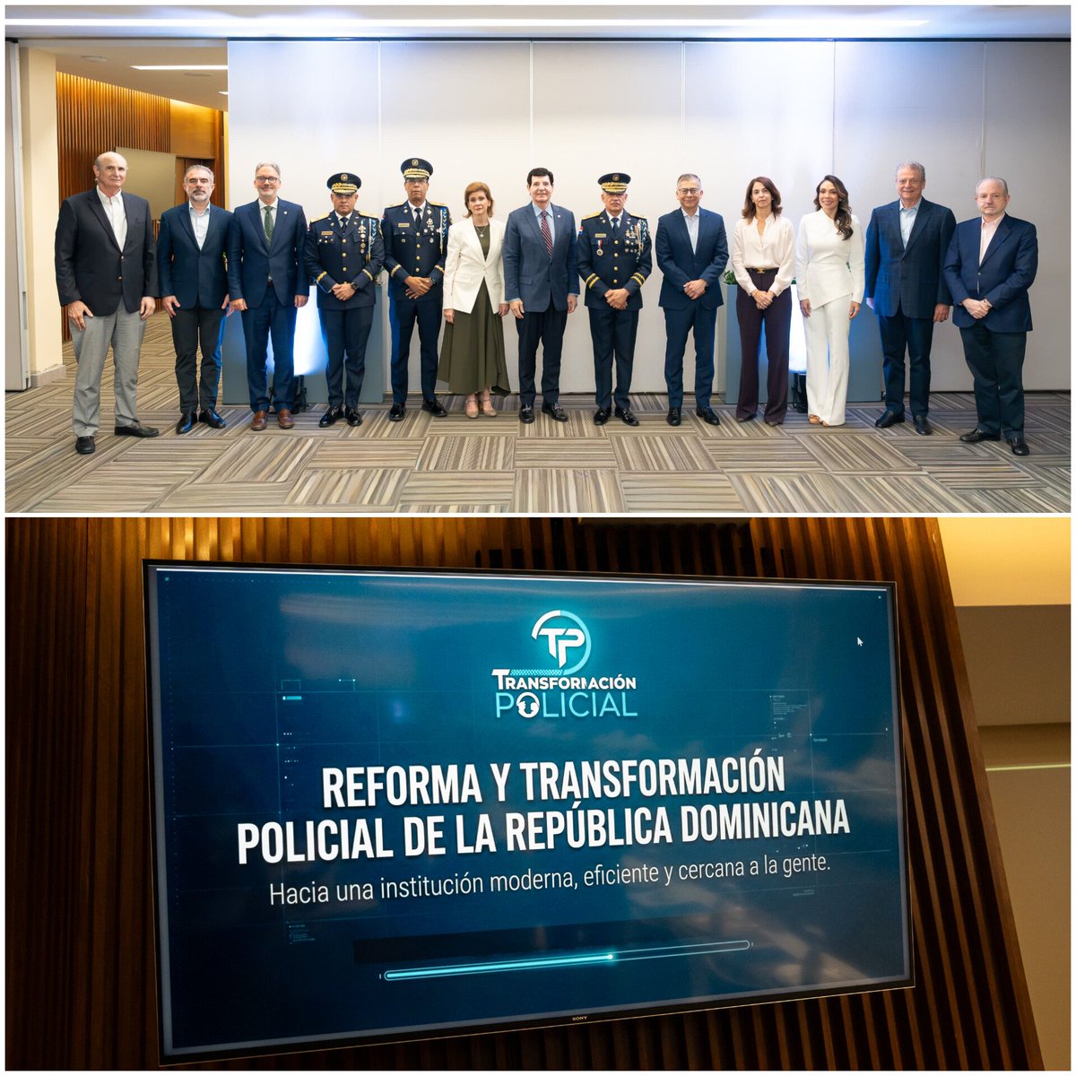 airdmedia's tweet photo. La seguridad ciudadana es un tema que requiere la articulación y el compromiso de distintos sectores de la sociedad.

Recibimos al director general de la Policía Nacional (@PoliciaRD), mayor general Ernesto Rafael Rodríguez García; al comisionado ejecutivo para la Reforma Policial, general Luis Ernesto García Hernández; al General Martín Tapia Sánchez, inspector general de la Policía; al General Francisco Pimentel, director de Transformación Policial y a Elena Viyella, pasada presidente de la AIRD y miembro de la Comité Consultivo para la Transformación Financiera y Administrativa de la Policía, quienes sostuvieron un intercambio con miembros de nuestra Directiva Nacional sobre seguridad ciudadana, prevención y la implementación de planes, estrategias y políticas de transformación y profesionalización de la Policía Nacional.

Durante la visita, conversamos sobre los avances y desafíos de este proceso, así como sobre la importancia de la colaboración entre todos los sectores de la sociedad para contribuir a un país más seguro.

Gracias al mayor general Ernesto Rafael Rodríguez García y a todo su equipo por su visita y por este intercambio, que permitió compartir perspectivas sobre un tema de alto interés para nuestro país.