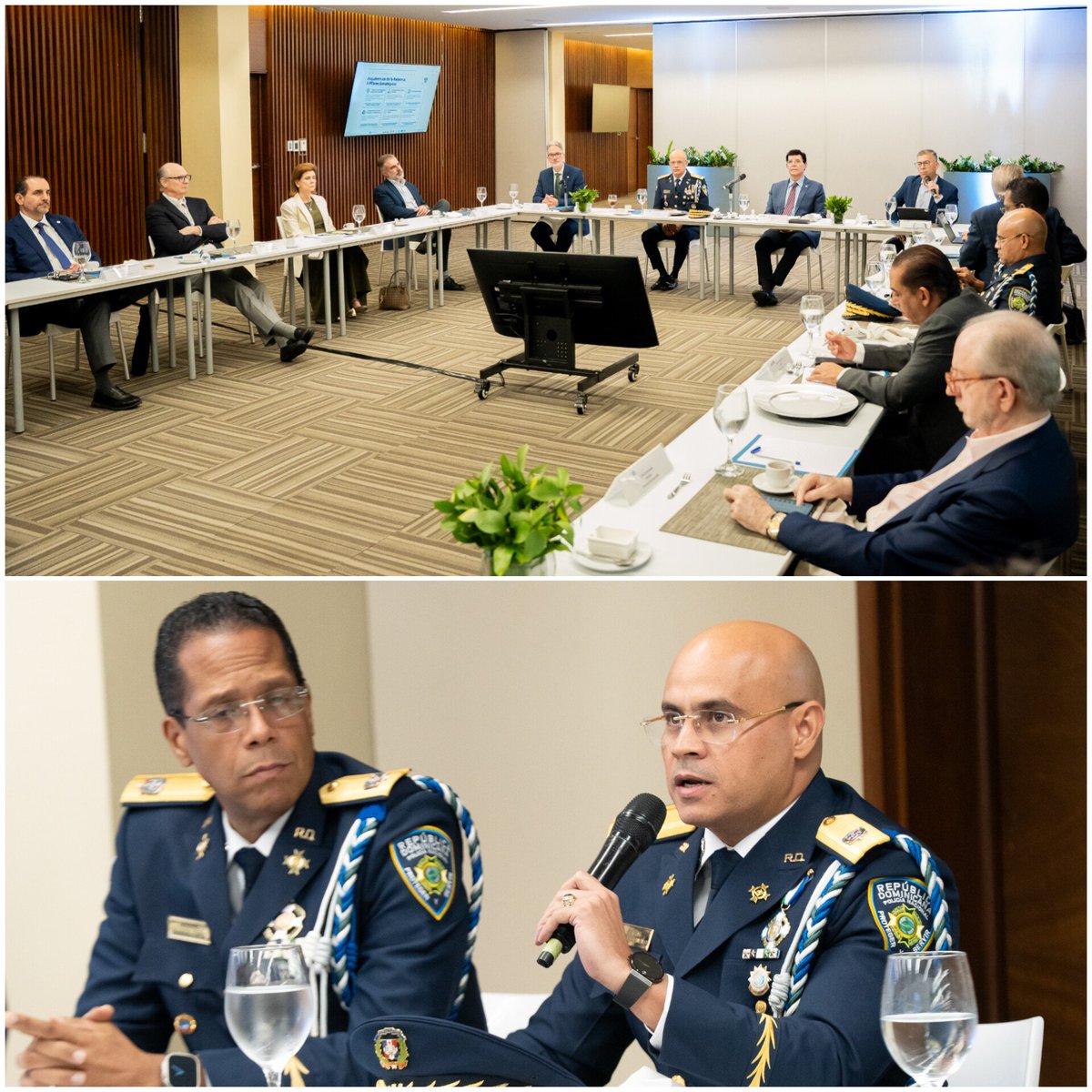 airdmedia's tweet photo. La seguridad ciudadana es un tema que requiere la articulación y el compromiso de distintos sectores de la sociedad.

Recibimos al director general de la Policía Nacional (@PoliciaRD), mayor general Ernesto Rafael Rodríguez García; al comisionado ejecutivo para la Reforma Policial, general Luis Ernesto García Hernández; al General Martín Tapia Sánchez, inspector general de la Policía; al General Francisco Pimentel, director de Transformación Policial y a Elena Viyella, pasada presidente de la AIRD y miembro de la Comité Consultivo para la Transformación Financiera y Administrativa de la Policía, quienes sostuvieron un intercambio con miembros de nuestra Directiva Nacional sobre seguridad ciudadana, prevención y la implementación de planes, estrategias y políticas de transformación y profesionalización de la Policía Nacional.

Durante la visita, conversamos sobre los avances y desafíos de este proceso, así como sobre la importancia de la colaboración entre todos los sectores de la sociedad para contribuir a un país más seguro.

Gracias al mayor general Ernesto Rafael Rodríguez García y a todo su equipo por su visita y por este intercambio, que permitió compartir perspectivas sobre un tema de alto interés para nuestro país.