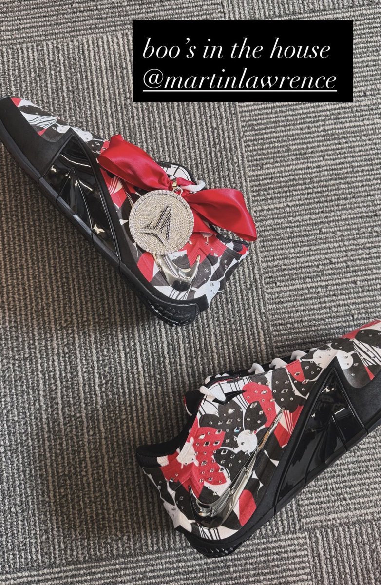 houseofheat's tweet photo. Ja Morant unveils his Martin Lawrence-inspired Nike Ja 4 😮‍💨@JaMorant https://t.co/h9yHEh6reF