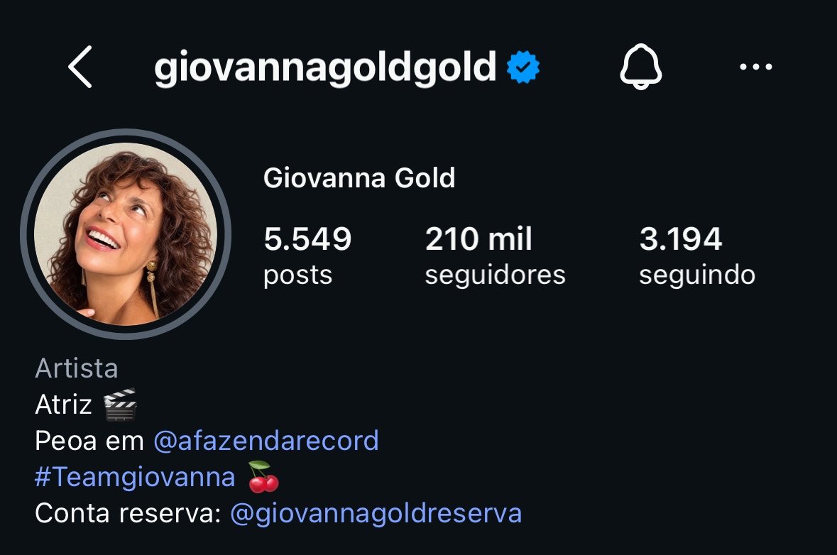 Phael_202's tweet photo. LENDA! Após ser a grande protagonista no jogo da discórdia, Giovanna Gold atinge a marca de 210mil seguidores no Instagram.

Foram mais de 15 mil seguidores em menos de 24 horas #AFazenda https://t.co/4XCpnroZOo