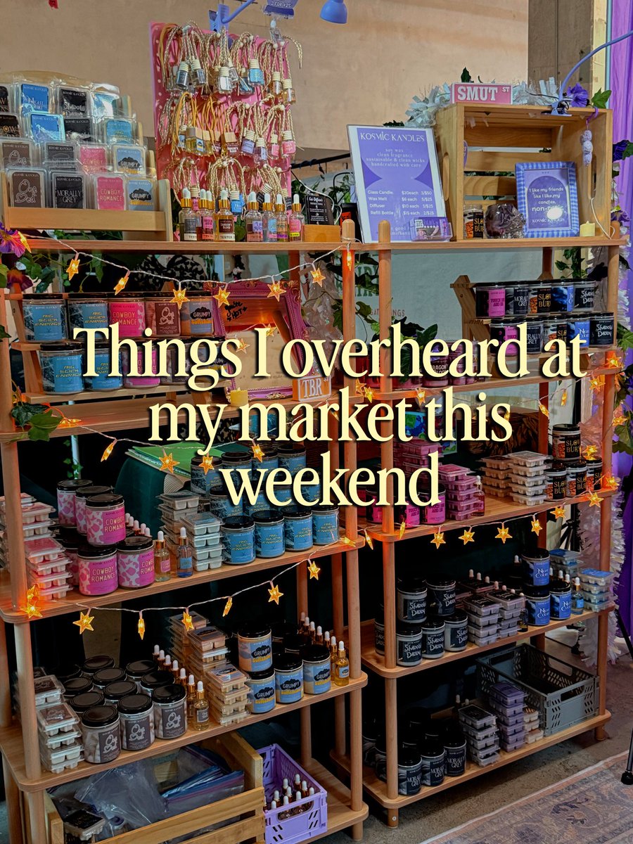 KosmicKandles's tweet photo. Things I overheard at my market this weekend

🧵🪡 https://t.co/UmmTxlZFpG