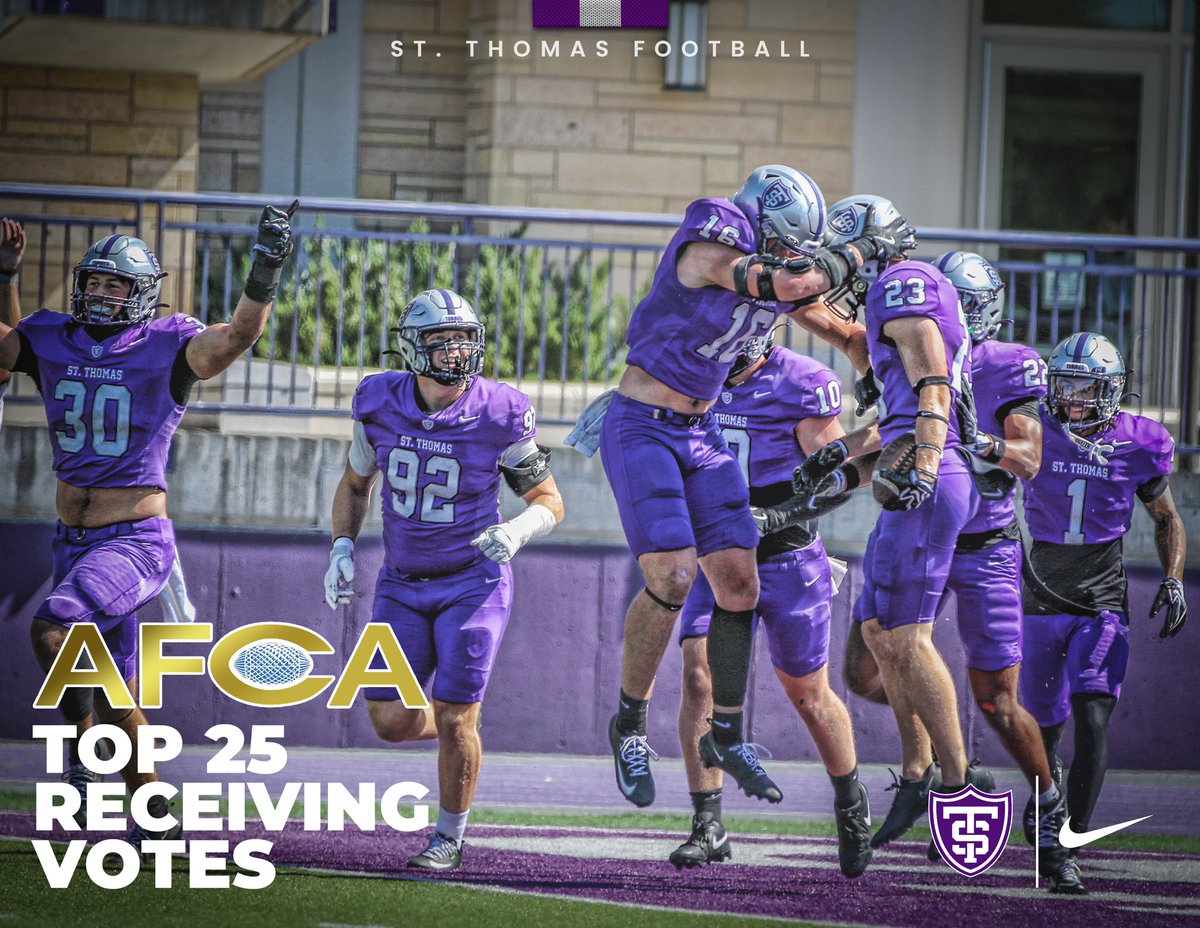 Coach_Caruso's tweet photo. 📈 RV @WeAreAFCA Poll @UofStThomasMN 

#Passion27 • @WeAreMFCA 💟⚪️⚫️ https://t.co/ZuBPU7gWDo