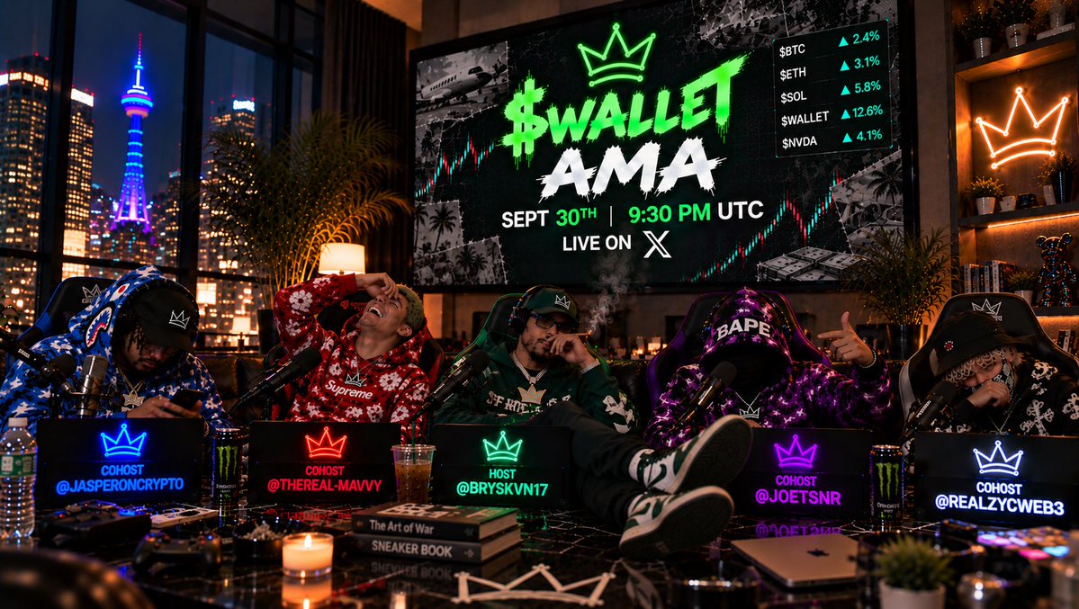 bryskyn17's tweet photo. 🚨 POUND ANNOUNCEMENT — $WALLET AMA 🚨

👑 THE WHOLE CREW IS PULLING UP.

📅 SEPTEMBER 30TH
🕤 9:30 PM UTC
📍 LIVE ON X

🎙️ HOST
@ $WALLET

🔥 CO-HOSTS
@joet_snr265
@RealZCWeb3
@jasperoncrypto 
@TheRealMarvz 

We’re talking $WALLET, the Hunt, the community, what’s happening behind the scenes & what’s next.

Set your reminder. Tag the squad. Pull up to the AMA.

👑 $WALLET — WE’LL SEE YOU THERE.

#WALLET #Solana #Crypto #AMA #Web3
