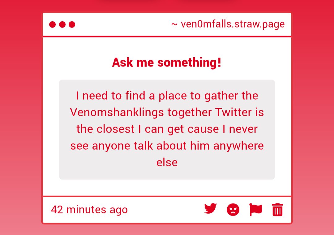 v11xian's tweet photo. GAHH I also have other socials if the masses need Venomshank friends...:'))!! I love her sm I would love to chat about her anywhere!!! Just ask abt any socials id be down to chat!!!!! Always!!! https://t.co/qvnvk4eZDQ