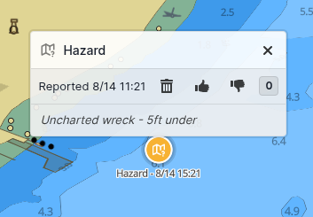 zydromarine's tweet photo. We just launched the Crowdsourced Data API in @vectorcharts. 

Crowdsourced data allows platform developers & users to opt into sharing hazard and depth reports, improving chart data for everyone!

We run a managed API making it extremely simple to start contributing this data. (1/3)