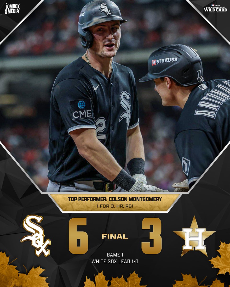 TalkinBaseball_'s tweet photo. WHITE SOX WIN GAME 1 IN HOUSTON https://t.co/GgVoeCdpMh