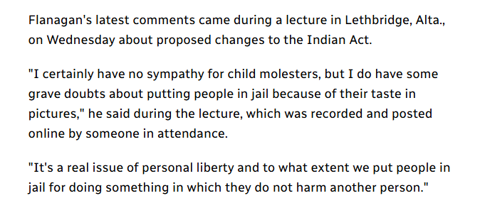 UCCavalier's tweet photo. @TDF_Can People who defend Tom Flanagan's right to free speech are morons 

Do you even know the crazy things that he believes in? https://t.co/ancEJKlNLI