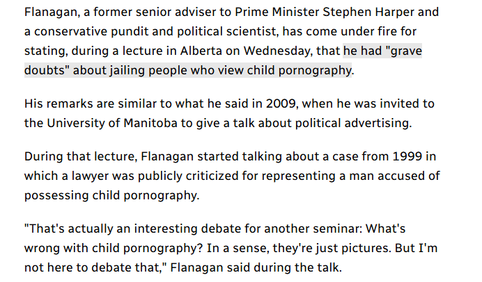 UCCavalier's tweet photo. @TDF_Can People who defend Tom Flanagan's right to free speech are morons 

Do you even know the crazy things that he believes in? https://t.co/ancEJKlNLI