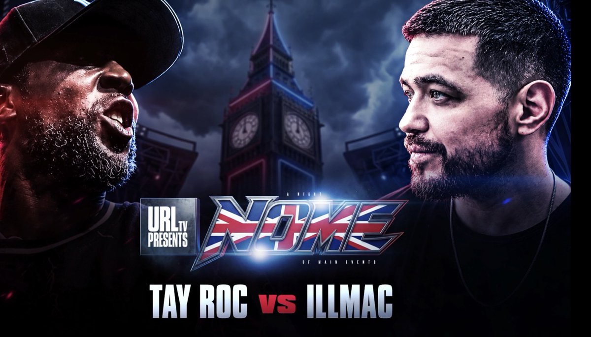 BattleRapBum's tweet photo. TAY ROC vs. ILLMAC 
NOME 19 😭🔥 • OCT. 25th https://t.co/5wmagKmCFD