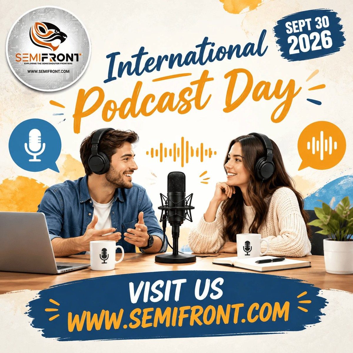 SemifrontTech's tweet photo. 🎙️ Happy International Podcast Day! Every big idea starts with a signal — just like every great chip. Tune in, speak up, and help us push the semiconductor frontier forward.

Apply -> https://t.co/gqGZFLXRST

#Semiconductors #VLSI #ChipDesign #Hiring #Semifront https://t.co/bvTxBeLFNl