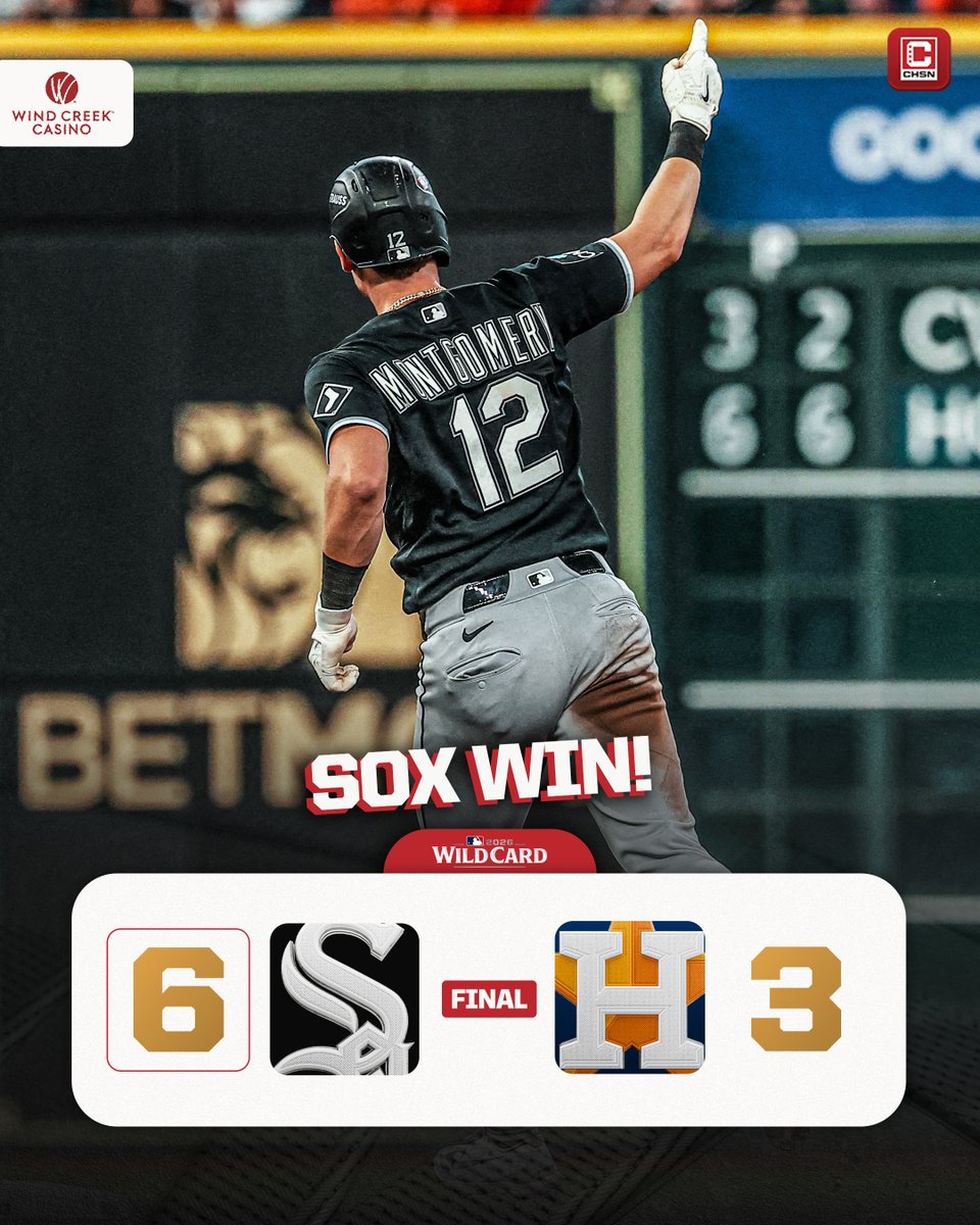CHSN_WhiteSox's tweet photo. WHITE SOX TAKE GAME 1 IN HOUSTON 🤯 🍿 https://t.co/dRjynTbNsv