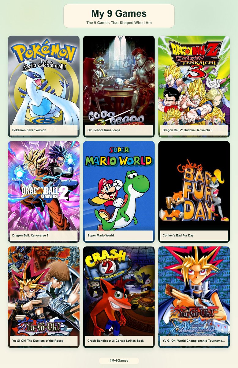 Rhymestyle's tweet photo. 9 games that shaped me or whatever

the definitive list https://t.co/Nr1U9nBZs4