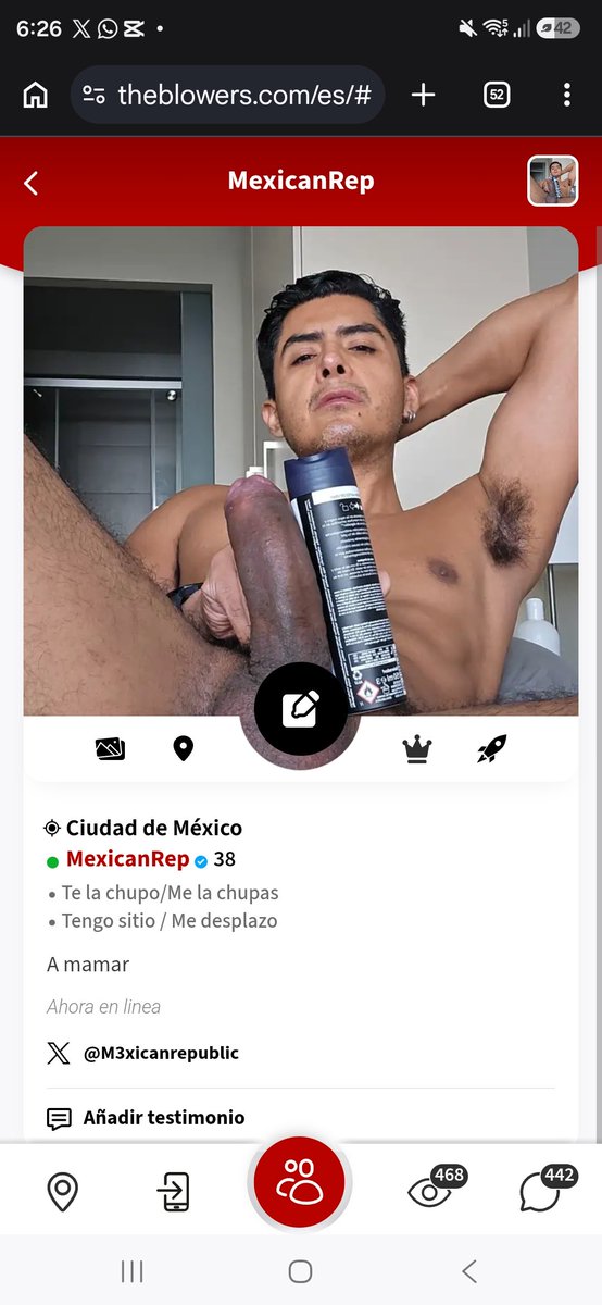 m3xicanrepublic's tweet photo. Ando regalando verga para ahorita. MANDA MENSAJE YA en https://t.co/7YhoRR0Hd1

Neta ando bien caliente
@TheBlowers https://t.co/vaeAN8HKW8