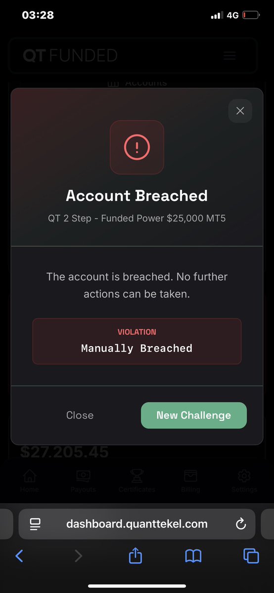 BakeLabVn's tweet photo. 🚨 QT FUNDED — ENOUGH WITH “HIGH MARGIN USAGE”. SHOW THE EVIDENCE.

I’m making this case public because I am still waiting for a clear answer from QT Funded regarding my $2,205 payout.

Account: 10602089
QT POWER 2-Step Funded
Initial Balance: $25,000
Payout: $2,205
Transaction ID: 18624

QT Risk Team rejected my payout and claimed that my account exceeded their “intended risk parameters” due to:

“Excessive margin utilisation.”

Fine.

Then show me exactly where the breach happened.

I have repeatedly asked for the basic information needed to verify this decision:

❌ Which trade allegedly breached the rule?
❌ What exact time did it happen?
❌ How much margin/exposure was used?
❌ What was the maximum allowed?
❌ What calculation shows that I exceeded it?
❌ Which exact rule/version was applied?

So far, I have not been given those details.

And there is something QT needs to address:

I ONLY HAD ONE OPEN POSITION AT A TIME.

My MT5 history contains multiple trades, but those trades were not held simultaneously. They were opened and closed individually.

Yet QT is telling me that my account had “excessive margin utilisation.”

Then show me the position that caused it.

This is also not the first time I have received a “high margin usage” explanation from QT. I previously had a separate issue where QT cited the same type of reasoning.

At this point, I am not interested in another generic statement saying:

“The decision is final.”

A final decision does not answer the underlying question.

If QT believes I breached a risk rule, then the evidence should be straightforward:

EXACT TRADE → EXACT TIMESTAMP → EXACT EXPOSURE/MARGIN → EXACT LIMIT → EXACT CALCULATION

That is all I am asking for.

I am not asking QT to ignore its rules.

I am asking QT to show me which rule I violated and prove the calculation used to reject my $2,205 payout.

If the breach exists, show it.

If the calculation is correct, show it.

But simply saying “excessive margin utilisation” without identifying the actual event that caused the breach does not give me a meaningful way to verify the decision.

QT FUNDED — SHOW THE EVIDENCE.

I will gladly address the exact breach if you provide it.

Until then, I am asking for transparency regarding my account, my payout, and the basis on which my profits were forfeited. 

@Finn_QTFunded @AlexQuantTekel @JamesQuantTekel @QtFunded @PropFirmsGuru 

#QTFunded #QTPOWER #PropFirm #PropTrading #Payout #Trading #PayoutDispute