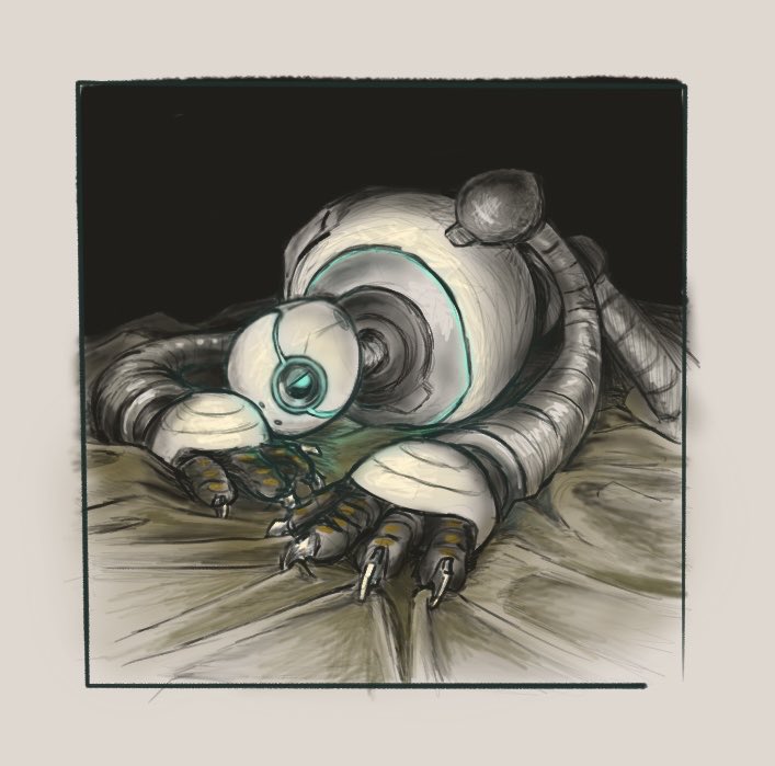 _Joe_La_'s tweet photo. This was supposed to be a sketch but I couldn’t help myself from rendering it. Whatever, she’s hot. 
#Roz #TheWildRobot #Robot https://t.co/1fBHOB5spo