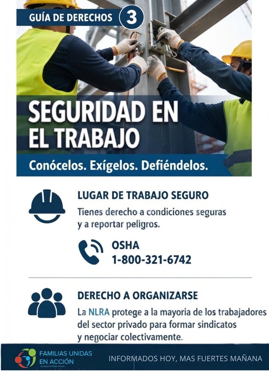 familiasunida10's tweet photo. Conocer nuestras responsabilidades y derechos laborales es vital.
Presentamos una guía informativa sobre los marcos laborales vigentes.
GUIA No. 3
#BienestarLaboral #InformaciónÚtil #DesarrolloProfesional #GuíaLaboral #OrientaciónProfesional https://t.co/P2GQQlWBrX