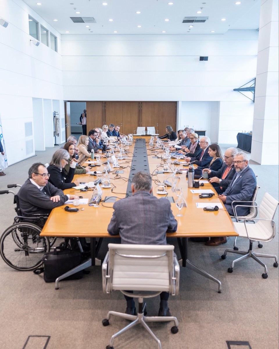 SilviaOECD's tweet photo. Full day in Montevideo for the 11th @OECD LAC Regional Programme Ministerial Summit, 10 years on. We met Uruguay’s Council of Ministers and private sector. My key takeaway on AI: its spread depends on policy, and its value lies in serving people. Thank you, Uruguay 🇺🇾 #LACRP https://t.co/vF0BQQ2trT