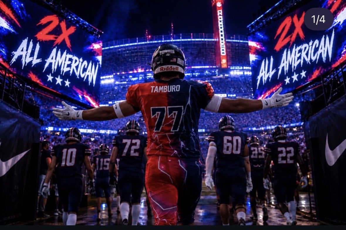 MasonTamburo's tweet photo. Blessed to have received an offer from @ODFootballCamps to compete at this years annual All American Bowl for the second time! Lets get after it!
(12/20/2026 @ World Camping Stadium, Orlando FL)
#football #allamerican https://t.co/gkwgeg6TyO