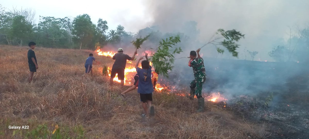 KODIM__1404_PRG's tweet photo. Kebakaran lahan terjadi di sebelah timur area Lapangan Tembak Yonif 721/Makkasau, Dusun Malimpung, Desa Malimpung, Kecamatan Patampanua, Kabupaten Pinrang, Rabu (30/9/2026) malam. https://t.co/U6ZiFgcAp3