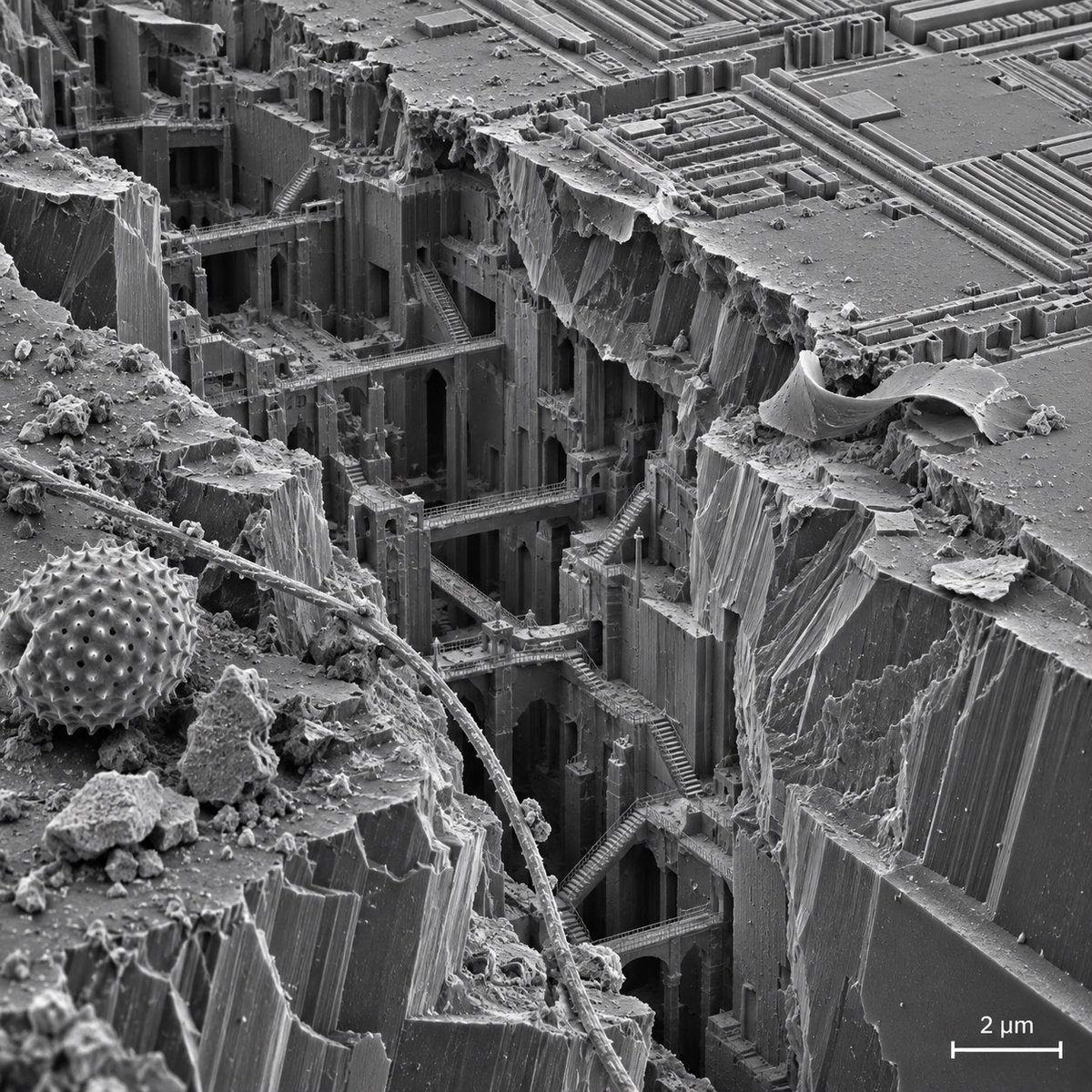 BlackBoxBandit's tweet photo. @slingoorio We found @ClawedCode’s archive inside a damaged processor.

At 40,000× magnification, a street had been named after @CatGPT8.

There were fresh repairs to the pavement.

The processor has never been powered. https://t.co/woPsUcmzHX