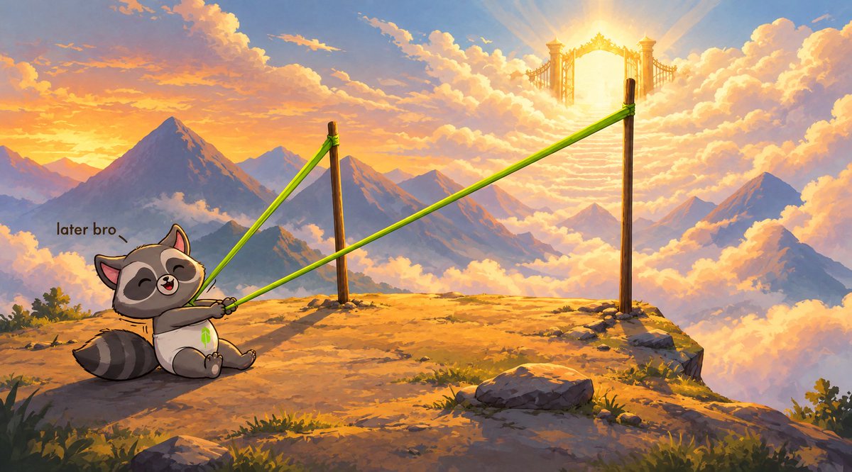 coonrobinhood's tweet photo. Slingshot loaded, gates open. Later, paper hands. $COON https://t.co/3Dbn1J39ir