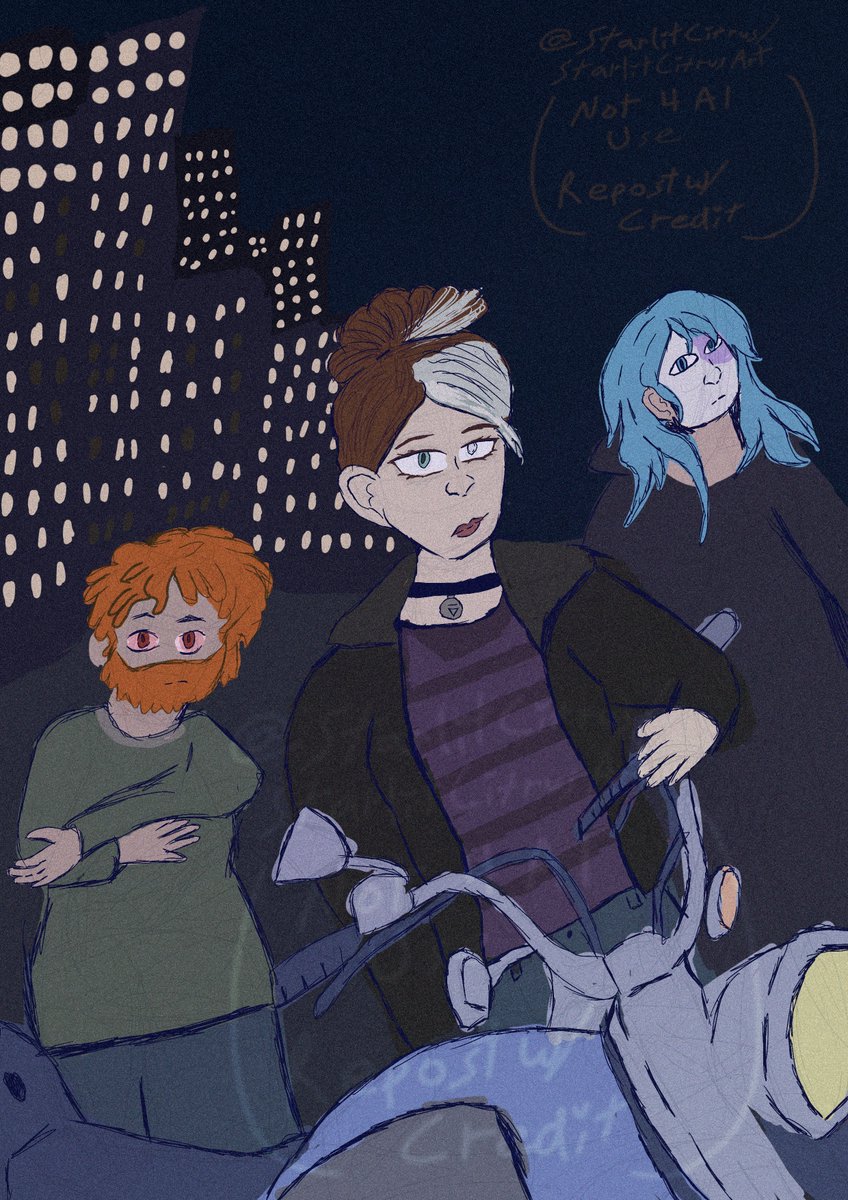 StarlitCitrus's tweet photo. Sally Face September Art 
#sallyfacefanart #ashleysallyface #fanart #motorbike #toddsallyface https://t.co/oi6odvkaOf
