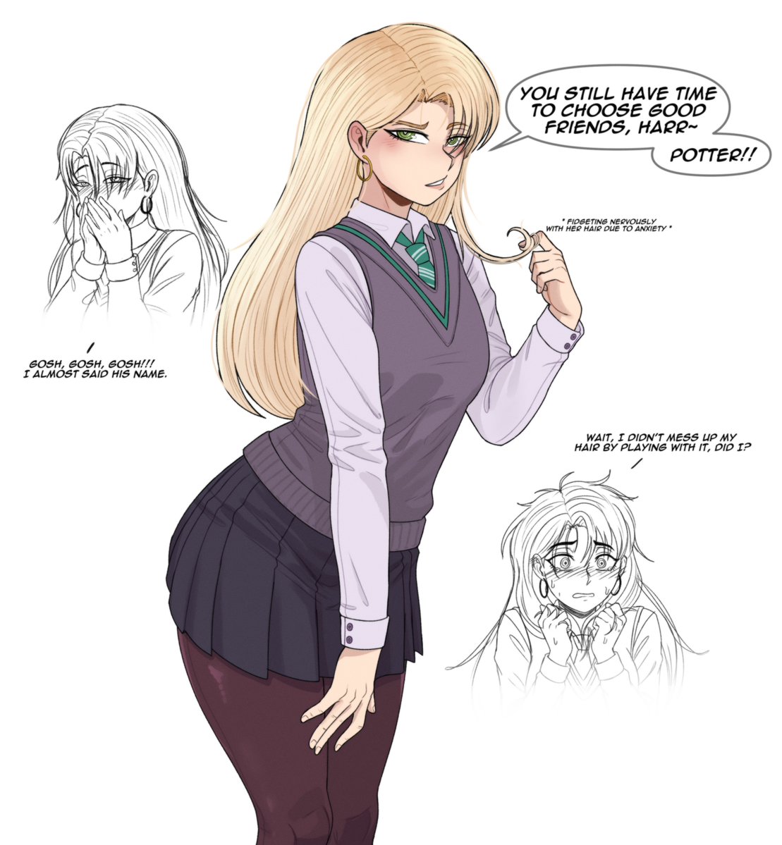 Escriba_Cook's tweet photo. Tsundere FemDraco Malfoy https://t.co/u4aQUsqhiD