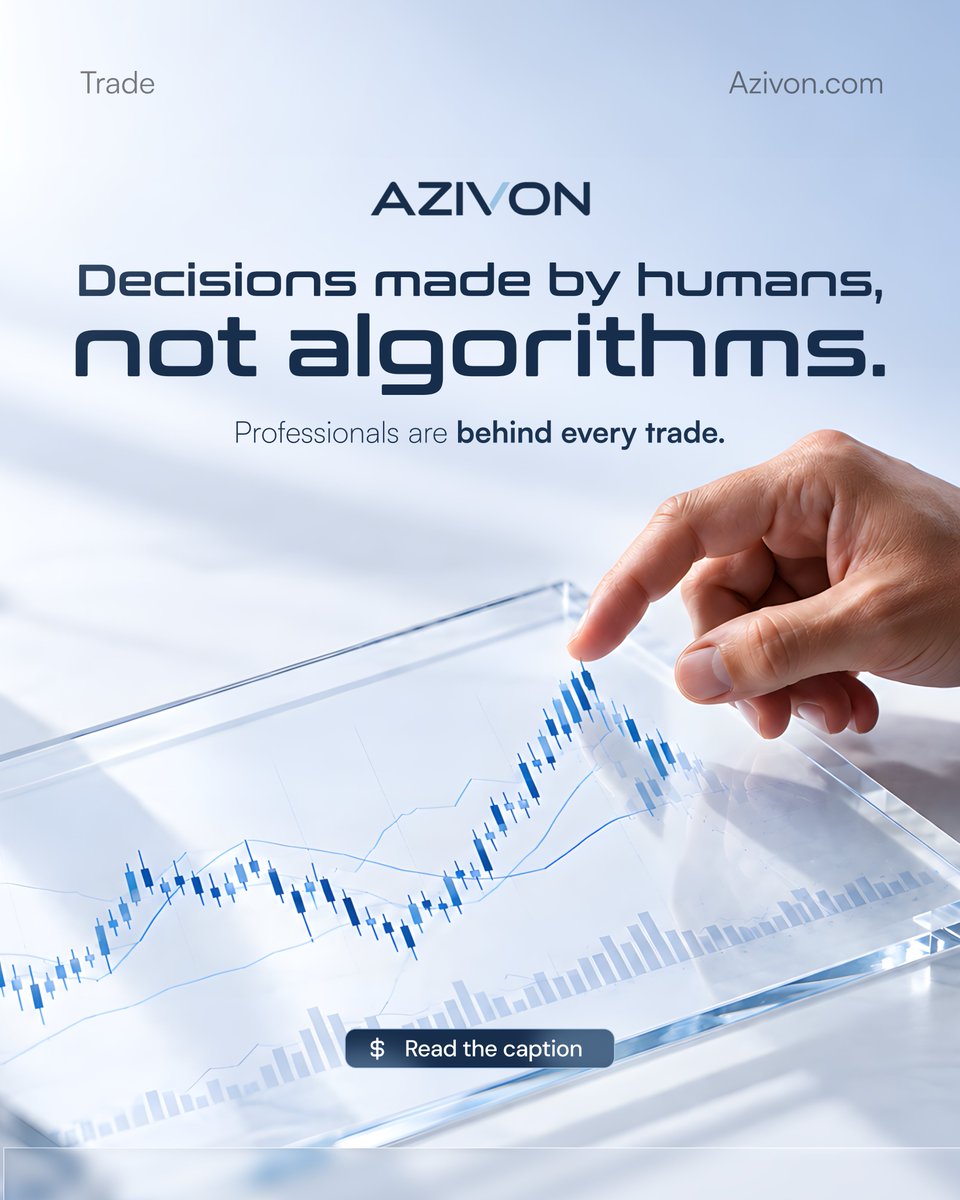 AzivonOfficial's tweet photo. At AZIVON, decisions to open, manage, and close positions are made manually by traders with more than 10 years of experience. No robots, EAs, or autonomous systems making buy or sell decisions. https://t.co/6Tngc5dd4x