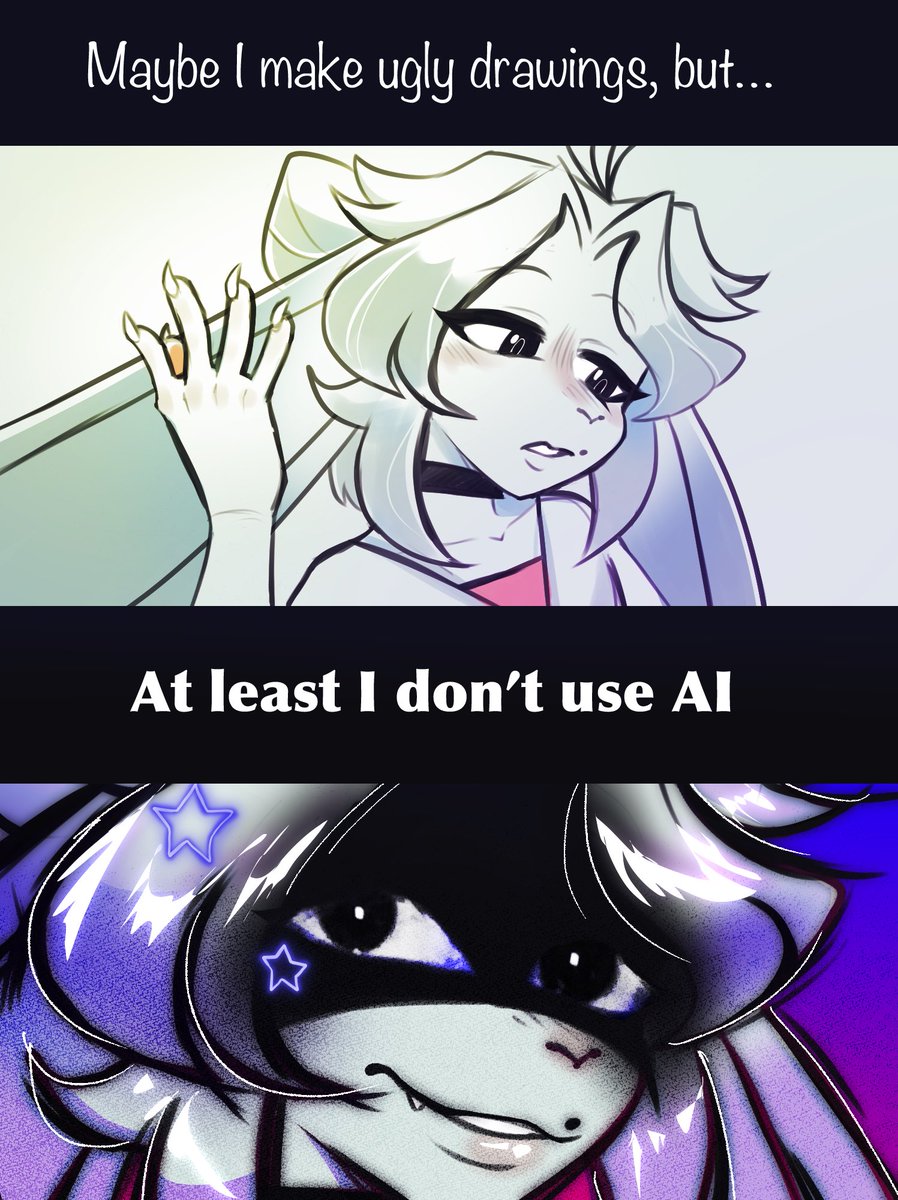 Prizmfly's tweet photo. Wanted to try the trend! 🩵🦋💥
#artmoots #art #notoai #furryart https://t.co/f2EY7umOZm