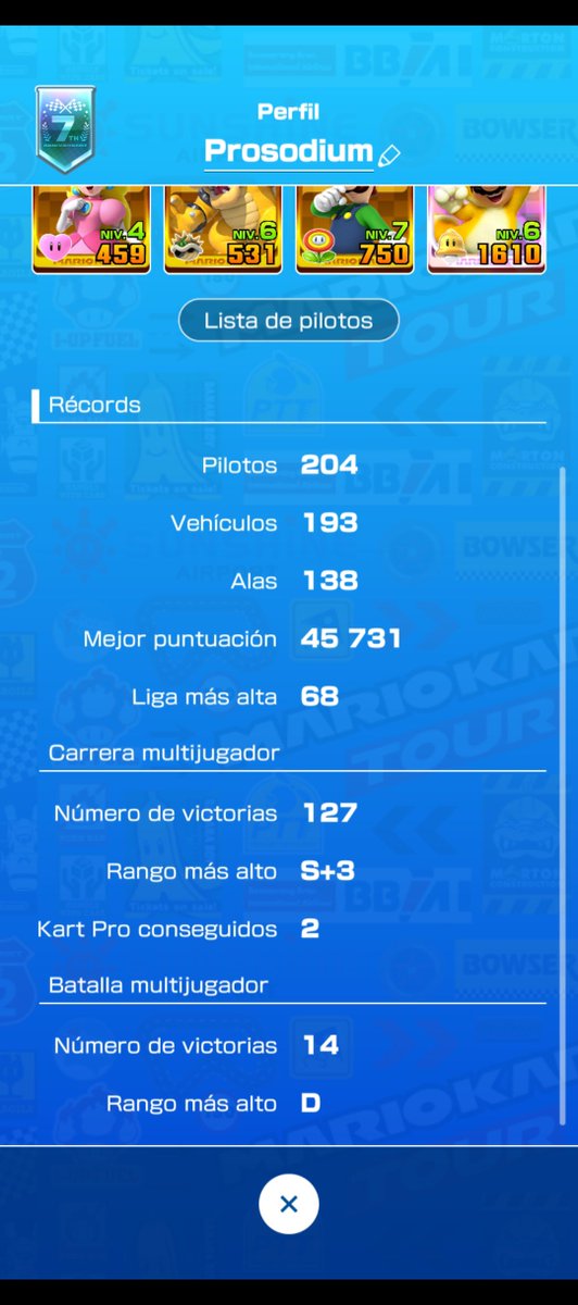 prosodium_'s tweet photo. my stats :)

#MarioKartTour #MKT https://t.co/L069FpmBPw