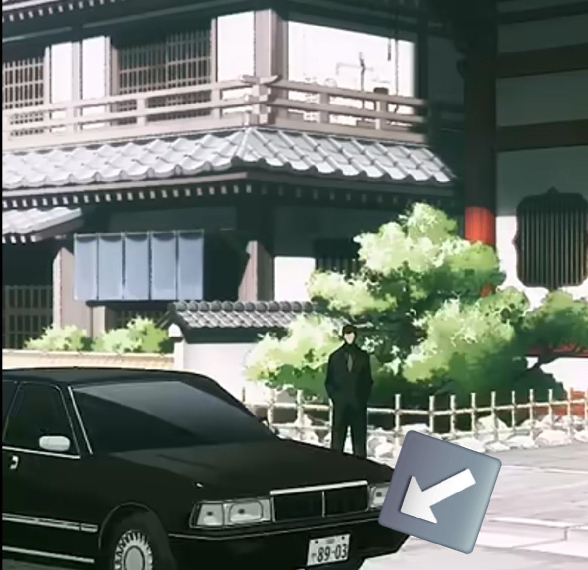 bachibachidate's tweet photo. 【TVアニメ カグラバチ】
ティザーPVには爻龍組の前を黒塗りの車が横切るシーンがありますがそのナンバープレートにご注目‼️
数字の語呂合わせで
「8903(ヤクザ)」になっています❗
1秒未満のシーンにも細部まで拘って作られていることが分かります✨

 #カグラバチ
 #kagurabachi https://t.co/twu84bpzDL