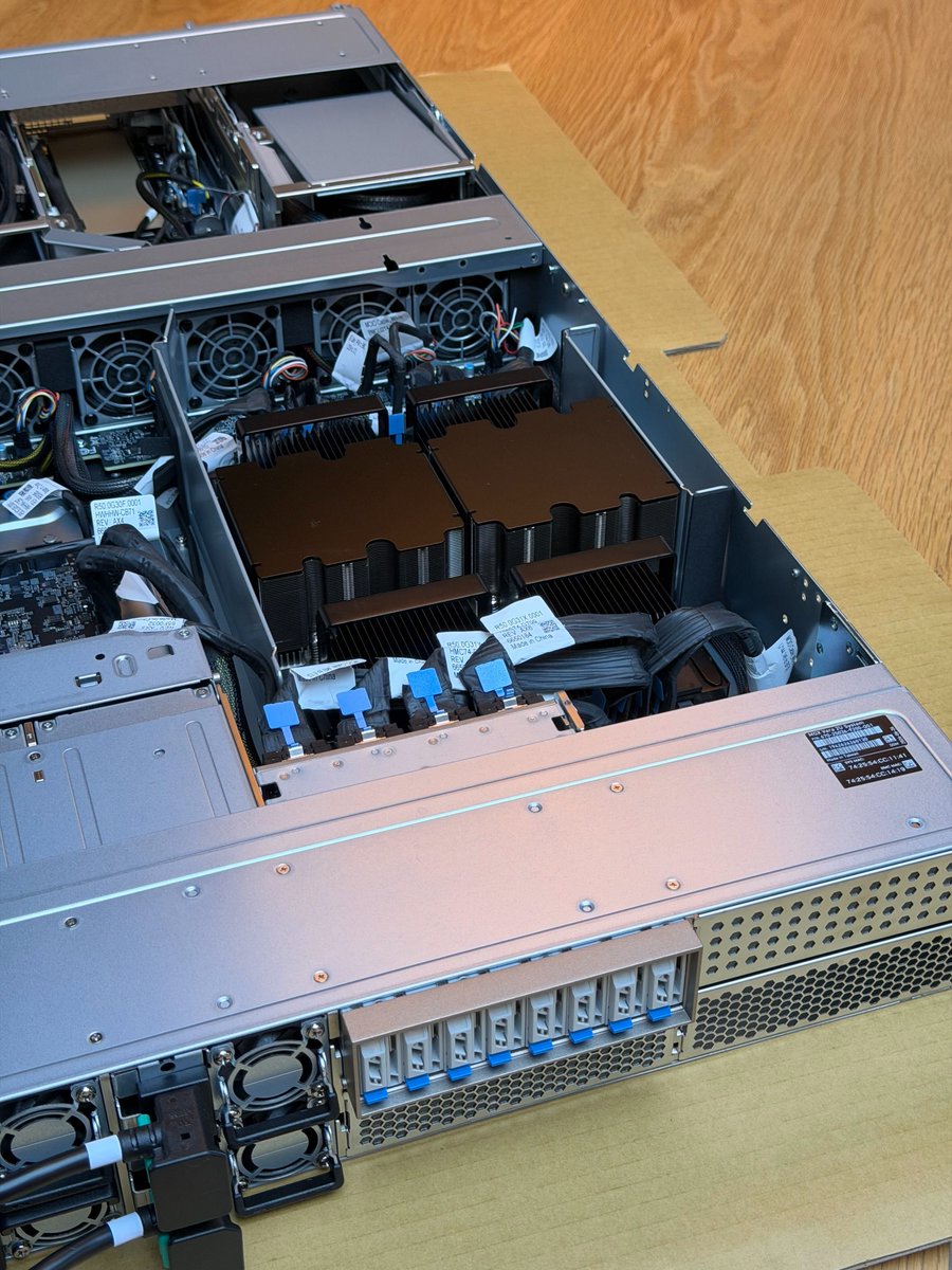 ivanburazin's tweet photo. We just got a very special delivery: the new Vera CPU from @nvidia

Last month, our team visited the NVIDIA HQ to put Vera through agentic workloads on @daytonaio sandboxes. Today it's at our office!

Everyone's taking turns to run their hands over it. https://t.co/lOfj6bg0Ke