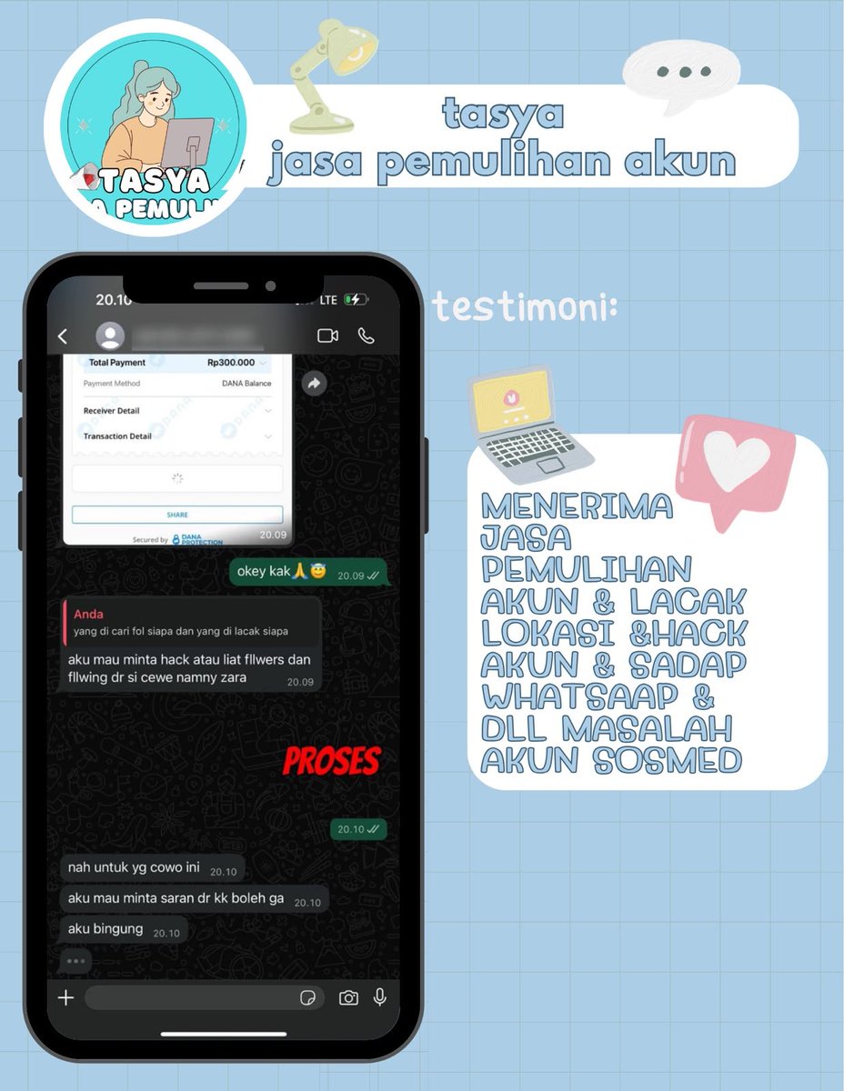 ciaafk's tweet photo. All JASA RECOVERY AKUN 👋

💐 JASA HAPUS AKUN 
💐 JASA PEMULIHAN DAN BALIKIN AKUN LUPA PASWORD/KE HACK
💐 JASA LACAK LOKASI
💐 JASA SADAP WA
💐 JASA LACAK HP HILANG BY NO HP/IMEI
💐 JASA HACK/PEMULIHAN AKUN (EMAIL,IG,WA,TWITER/X, FB,TIKTOK)
 
☎️cek wa di bio https://t.co/61JyZKGa7x