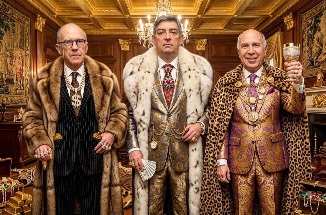 MConurbasic's tweet photo. Tres tipos millonarios, ambiciosos y corruptos, que ABSOLUTAMENTE NADIE VOTÓ, decidieron que nuestro país está a la venta... https://t.co/7Af0eF7ZnU