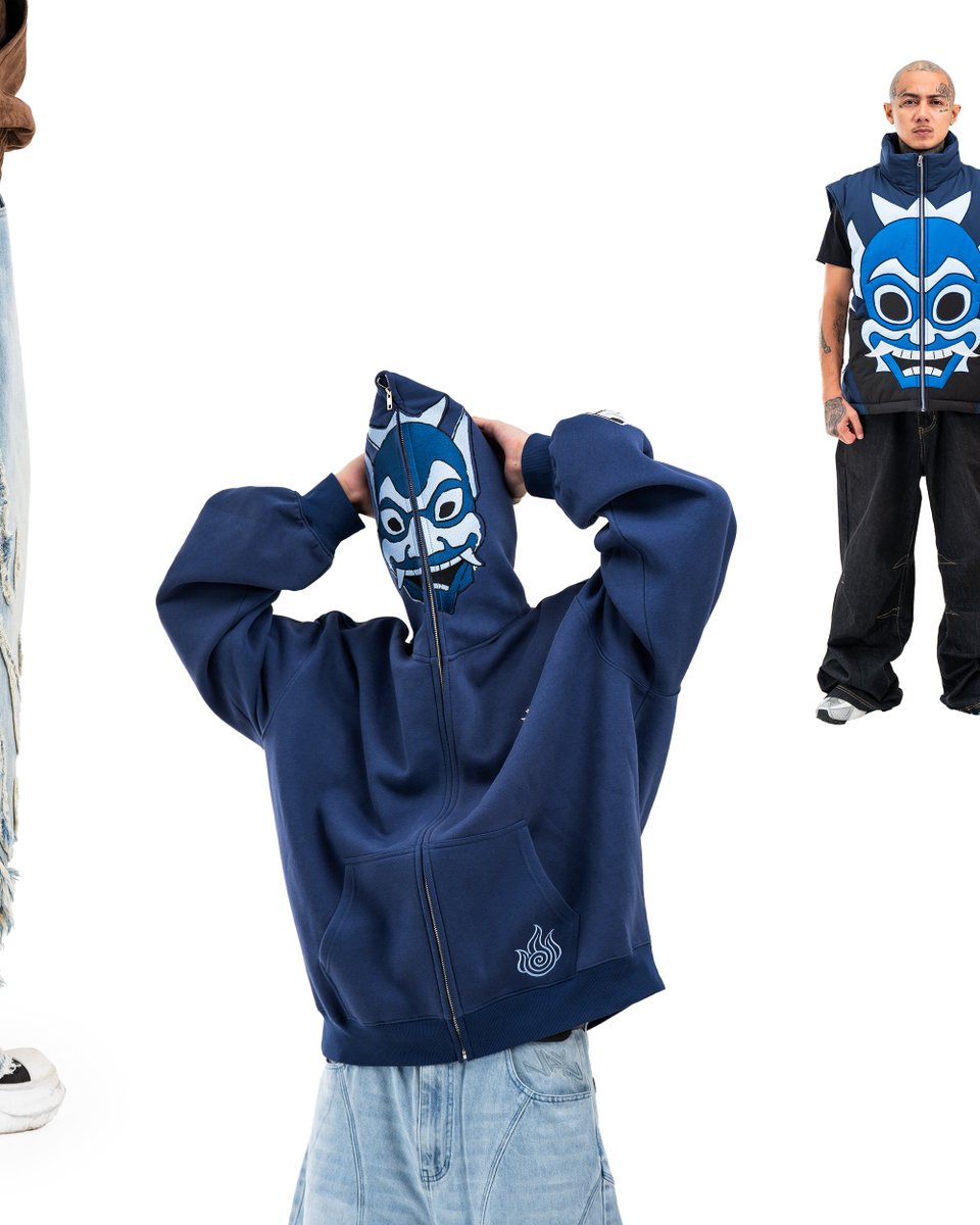 AvatarverseTV's tweet photo. First Look at the Blue Spirit &amp; Zuko Hoodie and Jeans from the Neptun x Avatar: The Last Airbender collaboration.

The collection officially drops on October 18. https://t.co/xuvB6BRVA7