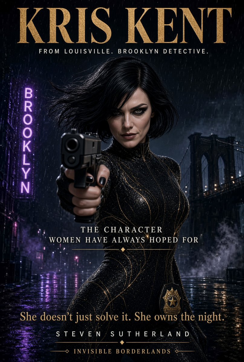 KrisKent4D's tweet photo. Kris Kent.
From Louisville. Brooklyn detective.
The character women have always hoped for.
She doesn’t just solve it.
She owns the night.
Noir mind. Enhanced power.
Invisible Borderlands.
— Steven Sutherland
#KrisKent #InvisibleBorderlands #NoirDetective #StrongWomen #WomenInMystery #FemaleLead #Brooklyn #Louisville #Puzzleween #Rocktober
She doesn’t just solve it.
She owns the night.
Kris Kent.
The detective women have been waiting for.
#KrisKent #InvisibleBorderlands #NoirDetective #StrongWomen #FemaleLead
Want a version with a call-to-action like “Comment 🕵️♀️🧩” so it matches your earlier community posts?