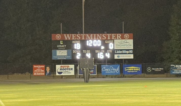 JimmyLay13's tweet photo. Wildcats lead John Carroll 18-0 heading to the 4th qtr. Let’s Go Wildcats !!!!! https://t.co/mkjbazOyyt