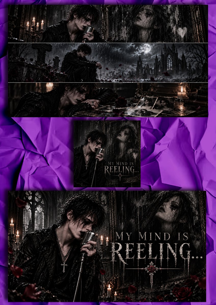 Carrion_Romance's tweet photo. My Mind Is Reeling...
The night never ends when the ghosts refuse to leave.

New artwork for the song.
Gothic ache. Candlelight. Rain-soaked regret.
Stream it. Feel it. Let it haunt you.

#MyMindIsReeling #CarrionRomance #GothicRock #DarkRomance #GothicAesthetic #MusicArtwork https://t.co/2u0uCHMbXA