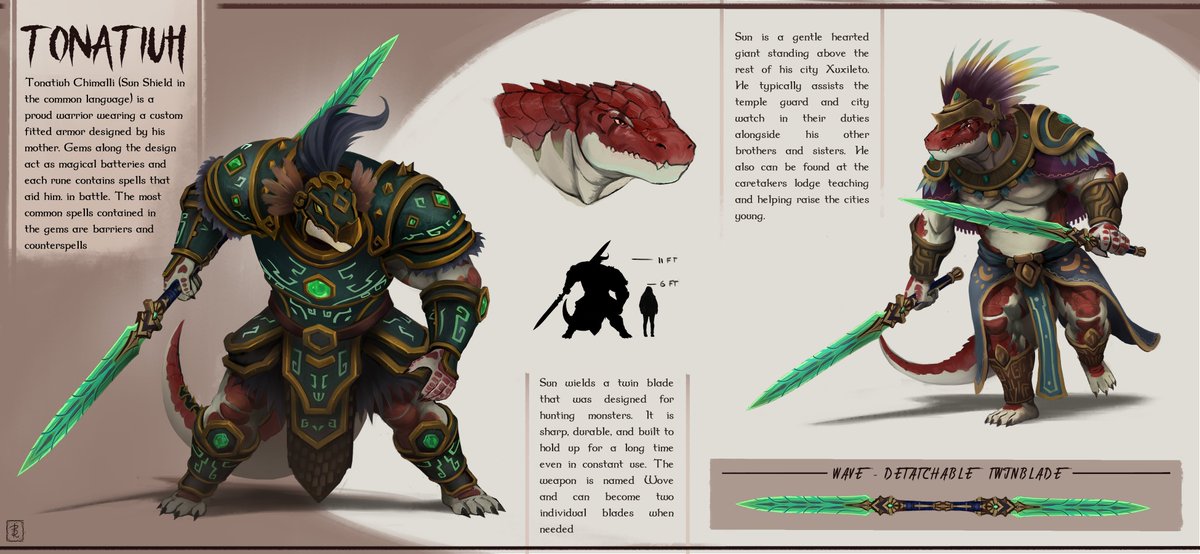 Faust_Seargit's tweet photo. A reference for Tonatiuh based on the outcome of the last comic I posted. He is the son of Brazsk and Saraphine. Start of the comic can be found here. https://t.co/dz5rLSMXbI https://t.co/vglpnxRhtY