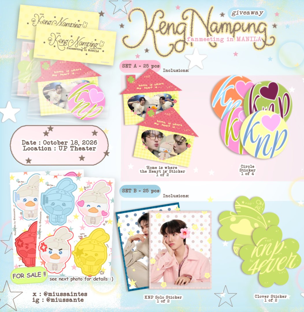 miussaintes's tweet photo. KENGNAMPING in MANILA 🍈🍡
freebies by miu

🍥 like, rt, &amp; follow
🥟 like and rt pinned post as well !!
🗓️ october 18
📍 up theater
🍮 1:1 ratio ; limited quantity only !  

see you there, ohohs ! 🤍
#KengNampingFMinManila
#KengNamping #เก่งน้ำปิง https://t.co/scXUxbyhyY
