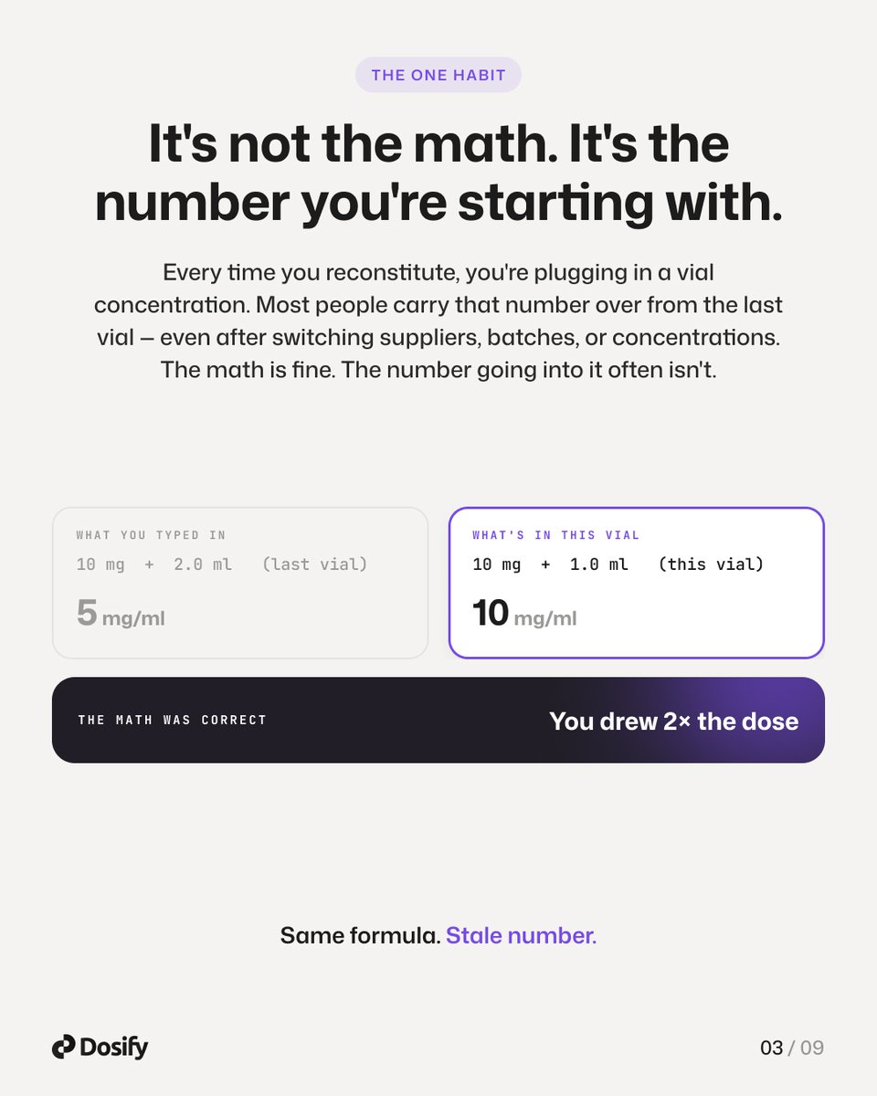 Dosifyai's tweet photo. Small inconsistencies can add up.
Your calculations. Your records. Your data.
Dosify helps keep everything organized and consistent in one place.
🔗 Link in bio. https://t.co/6kTxDY2EmA