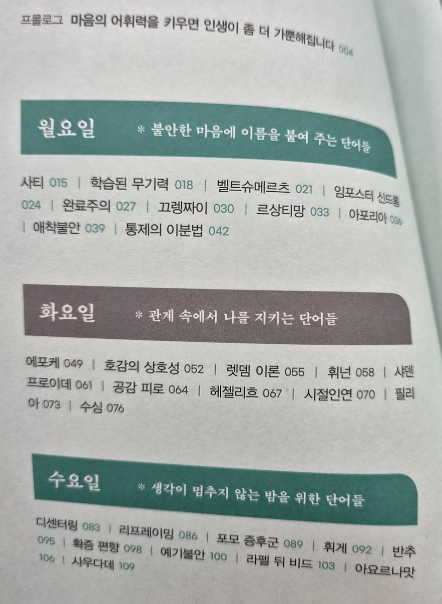 4_wonderfullife's tweet photo. #광고
내가 느끼는 감정에 이름을 붙이는 것만으로도 사람이 차분해지고 충동성이 줄어든다는 연구 결과가 있는데, 그래서 나온 책이 요 <마음의 어휘력> 아닌가 싶다
일상에서 느끼는 다양한 감정들에 붙일 수 있는 감정들을 모아둔 사전 느낌의 책 
#포웰_독서 #도서협찬 https://t.co/6y1UclzWZJ