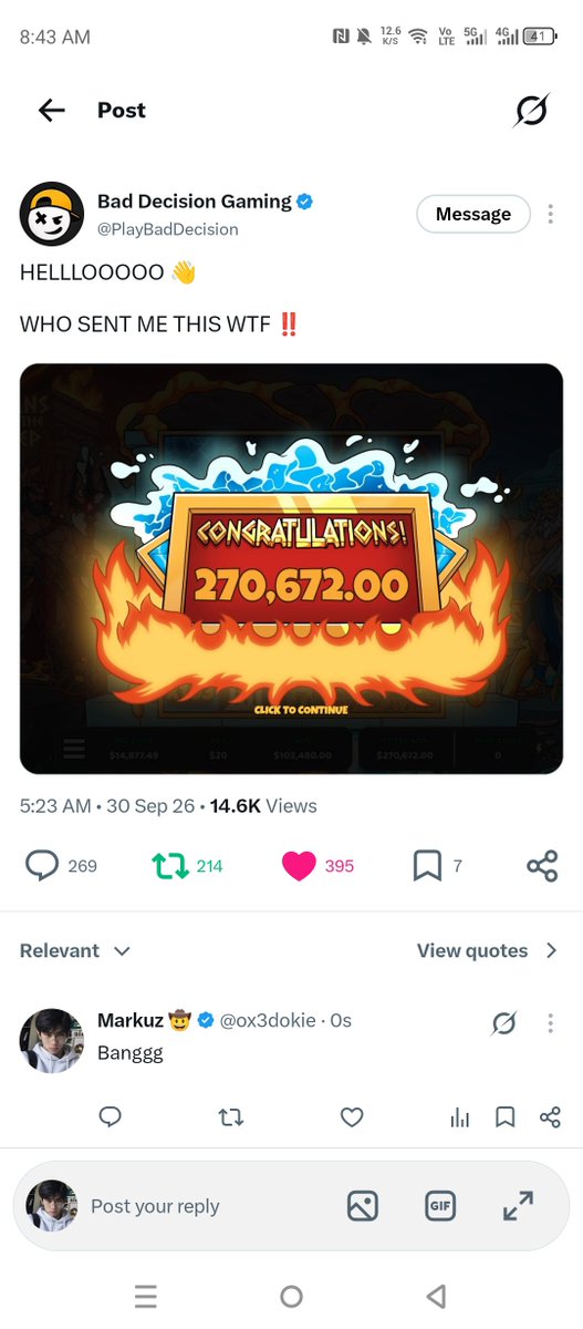 ox3dokie's tweet photo. @PlayBadDecision @Stake BIG BOSS really dropped that $270,672 Titans of the Deep hit then turned around and put $10k back into the community 👻

Entering — RT done.

Tagging @riegotxt @irvaeth
Stake : itsmarkuz23 https://t.co/lhfjh9QXaG