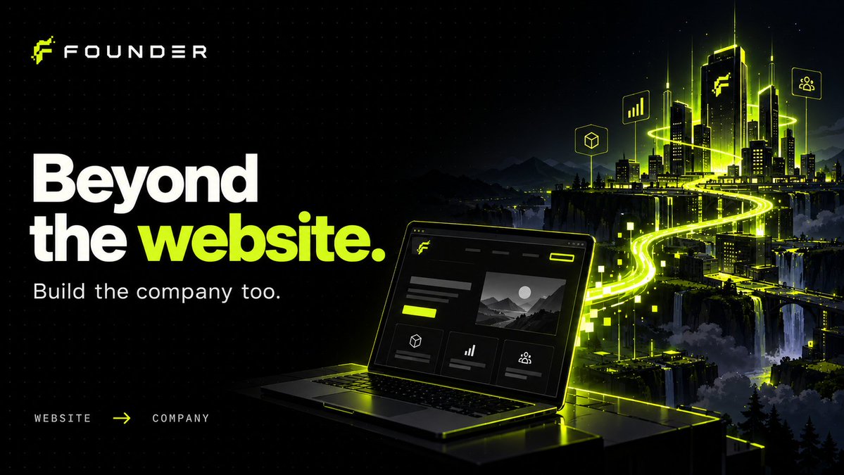 FounderOnChain's tweet photo. Today, software helps you build a website.
Tomorrow, software could help you build the company behind it.

That's the direction we're exploring with FOUNDER. https://t.co/C6xXQ4YQpq