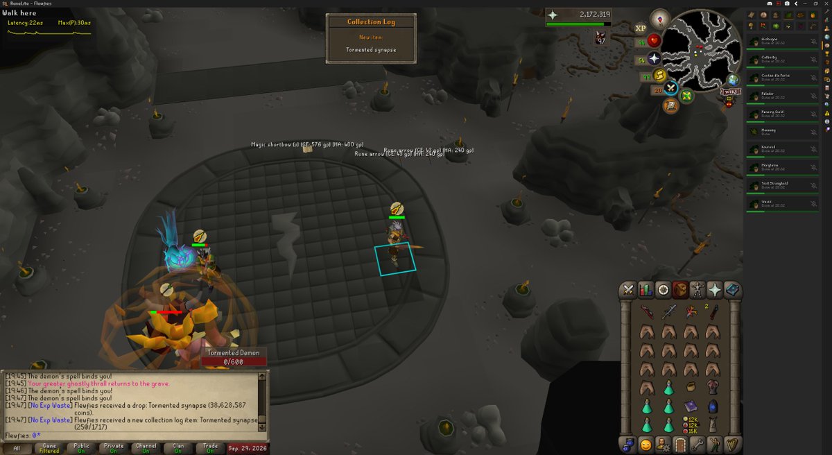 FloofysTV's tweet photo. Oh man, first time getting a Tormented Synapse drop on OSRS.
#todayWasAGoodDay #osrs https://t.co/i6mMnjmO2l